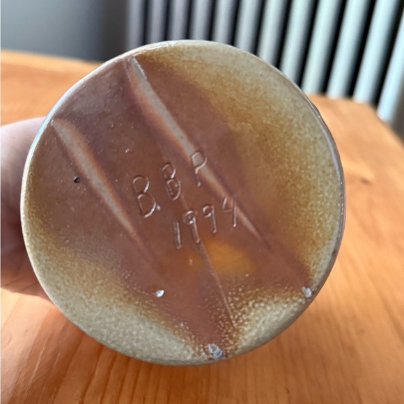 Beaumont Brothers Pottery Handcrafted Blue and Gray salt glaze jug small 1994 - Picture 9 of 9